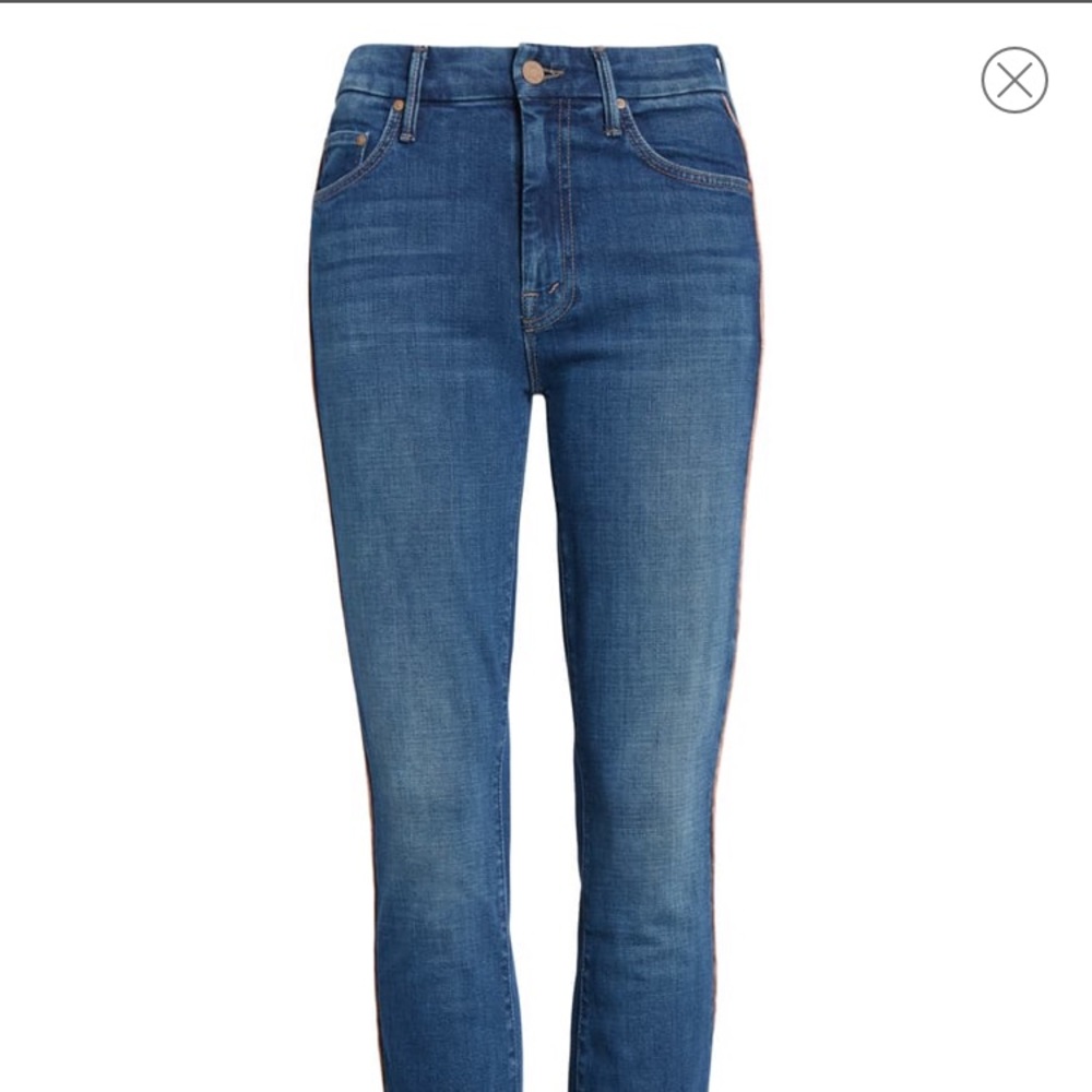 MOTHER The Looker Stripe High Waist Skinny Jeans - Picture 5 of 5